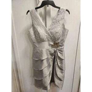 NWT JJ's House Sleeveless Lace Sequin Mother of the Bride Cocktail Evening Dress